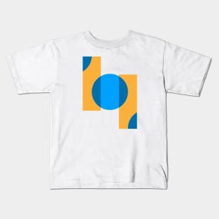 80s vibe blue & yellow Kids T-Shirt